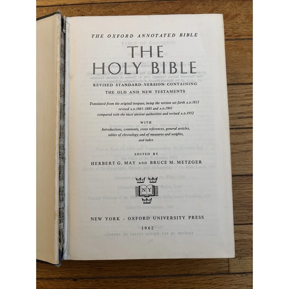 The New‎ Oxford Annotated Bible (1973, Hardcover)